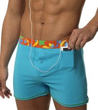 iBoxer Printed Waistband Solid Boxer